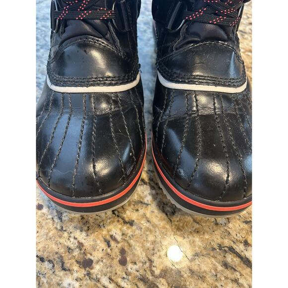 Sorel Tofino Cate NL2191-010 Black & Red Winter Boots Quilted Waterproof 8.5 - Picture 7 of 10